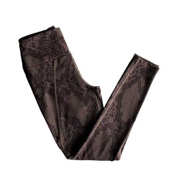 Guess Snake Print Brown Tights Active Leggings Spandex Womens Size Small - Picture 5 of 8